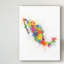 « mexico paint splashs map », impression sur toile tendue-666941490