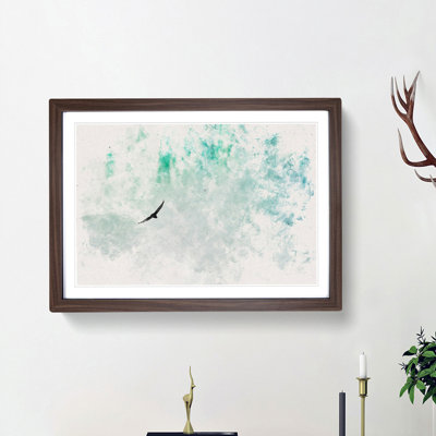 Eagle Flying over Niagara Falls - Picture Frame Painting Print