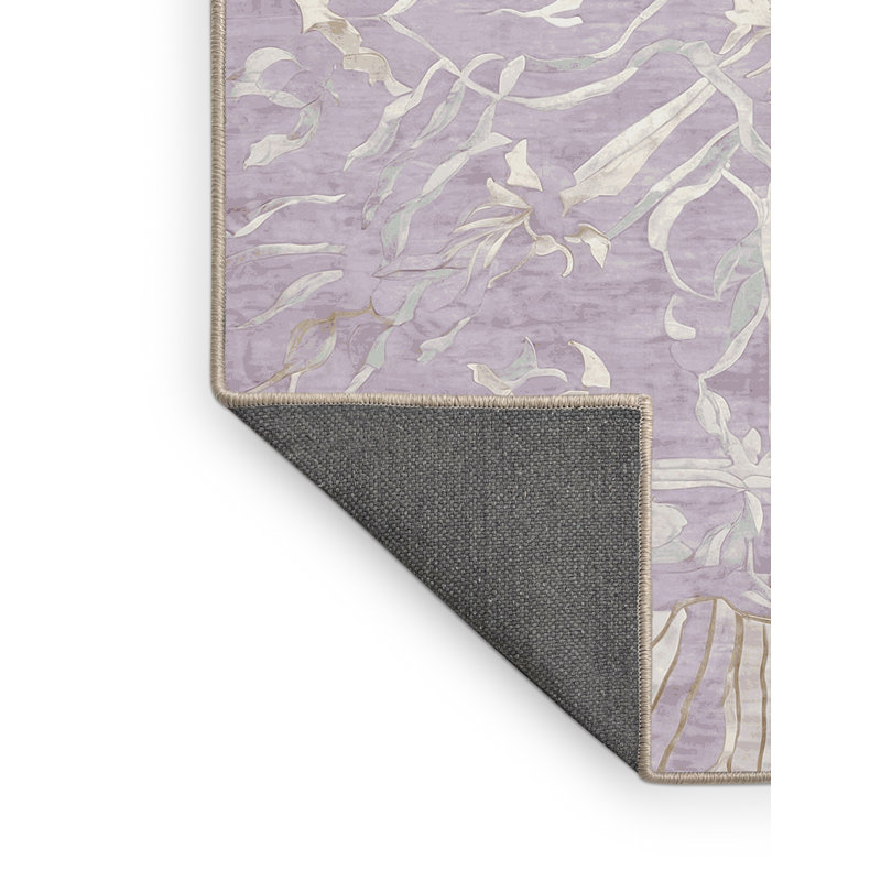 Tapis beige soyeux et moelleux, Tapis de couloir 2 pi x 4 pi