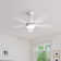 Damecia 42" 5-Blade Matte White 6-Speed Adjustable LED Ceiling Fan Light with Remote Control