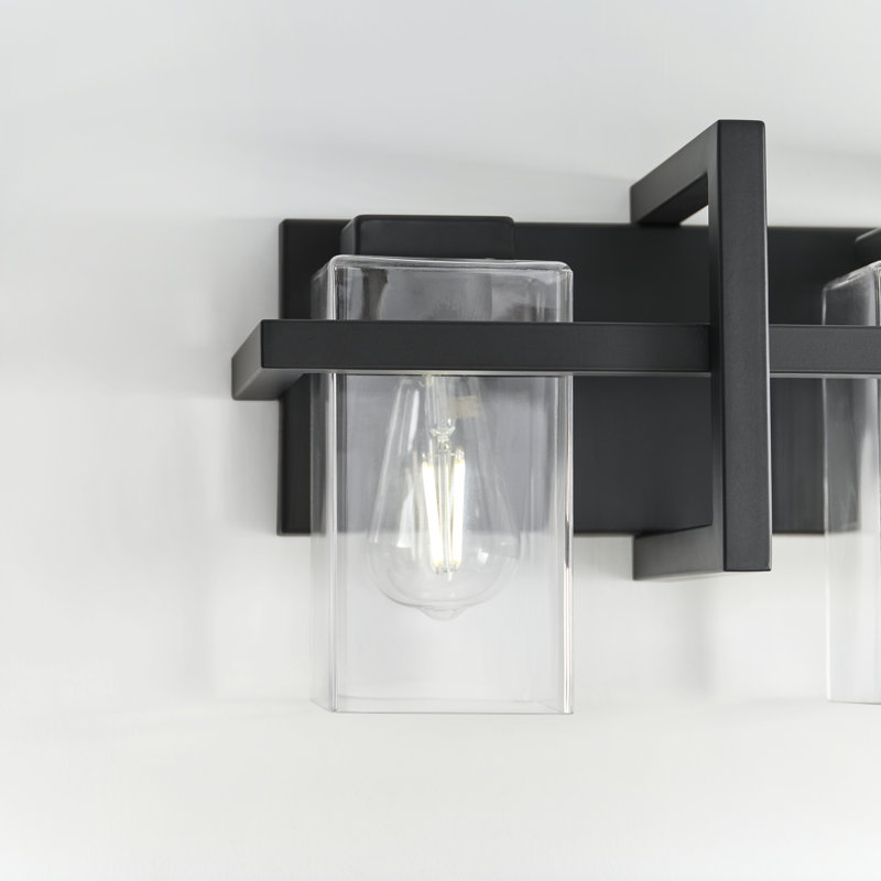 Midnight Black Steel 4-Light Dimmable Vanity Fixture
