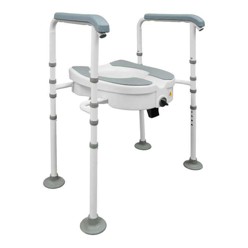 Siège de toilette surélevé avec accoudoirs