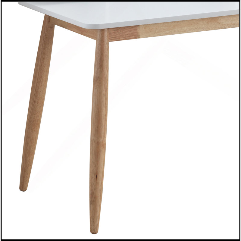 Bureau d'écriture Mid-Century, Blanc/naturel