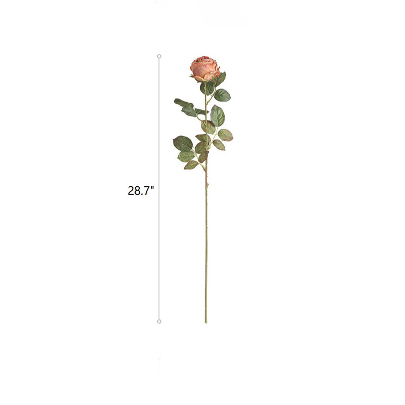 Tige de rose artificielle simple 28,7 po de hauteur