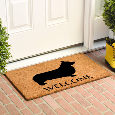 Tapis de porte pour l’extérieur antidérapant pembroke gallois corgi Vejle