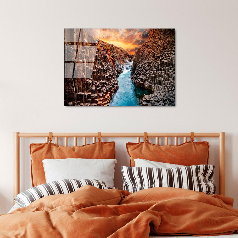 Elegant Decorative Tempered Glass Painting, 19.7 x 27.6 Inches | 100% Tempered Glass, Thickness: 0.16 Inches | Perfect for Home Decor, Living Room, and Office | Stunning Art Piece with Modern Aesthetic