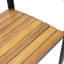 Chaises de patio - Chaise d'extérieur moderne en bois noir et bois, style industriel.