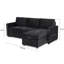 Tannum 3 Seater Velvet Sofa Bed-1319665166