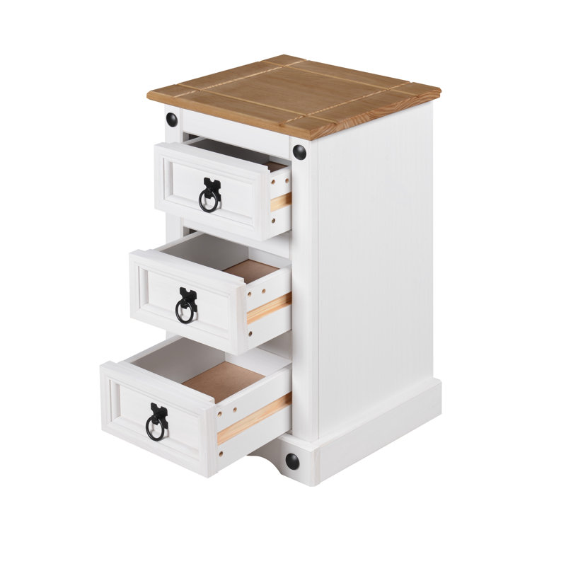 35 cm W Solid Wood Bedside Table