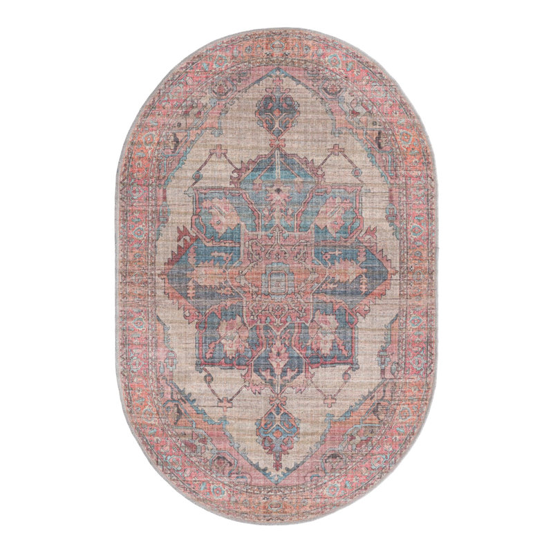 Haag Chenille Floral Indoor Rug, Oval 3'11" x 6'