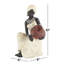 Sculpture femme africaine avec pot d'eau rouge Harly