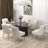 Elian Velvet Upholstered Dining Chair-348772747-373358579