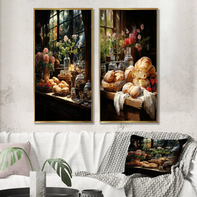 Breakfast Savory Elegance - Baking/Baked Goods Wall Decor Set Of 2
