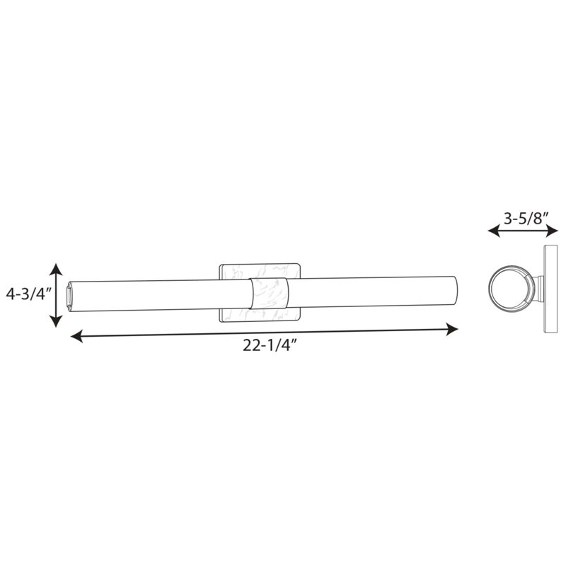 Afsaar Dimmable LED Vanity Light, Satin Brass