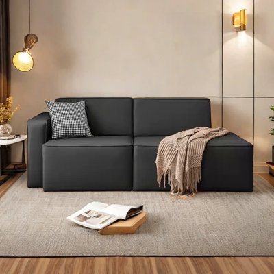 Chaises longues confortables en similicuir Comfy