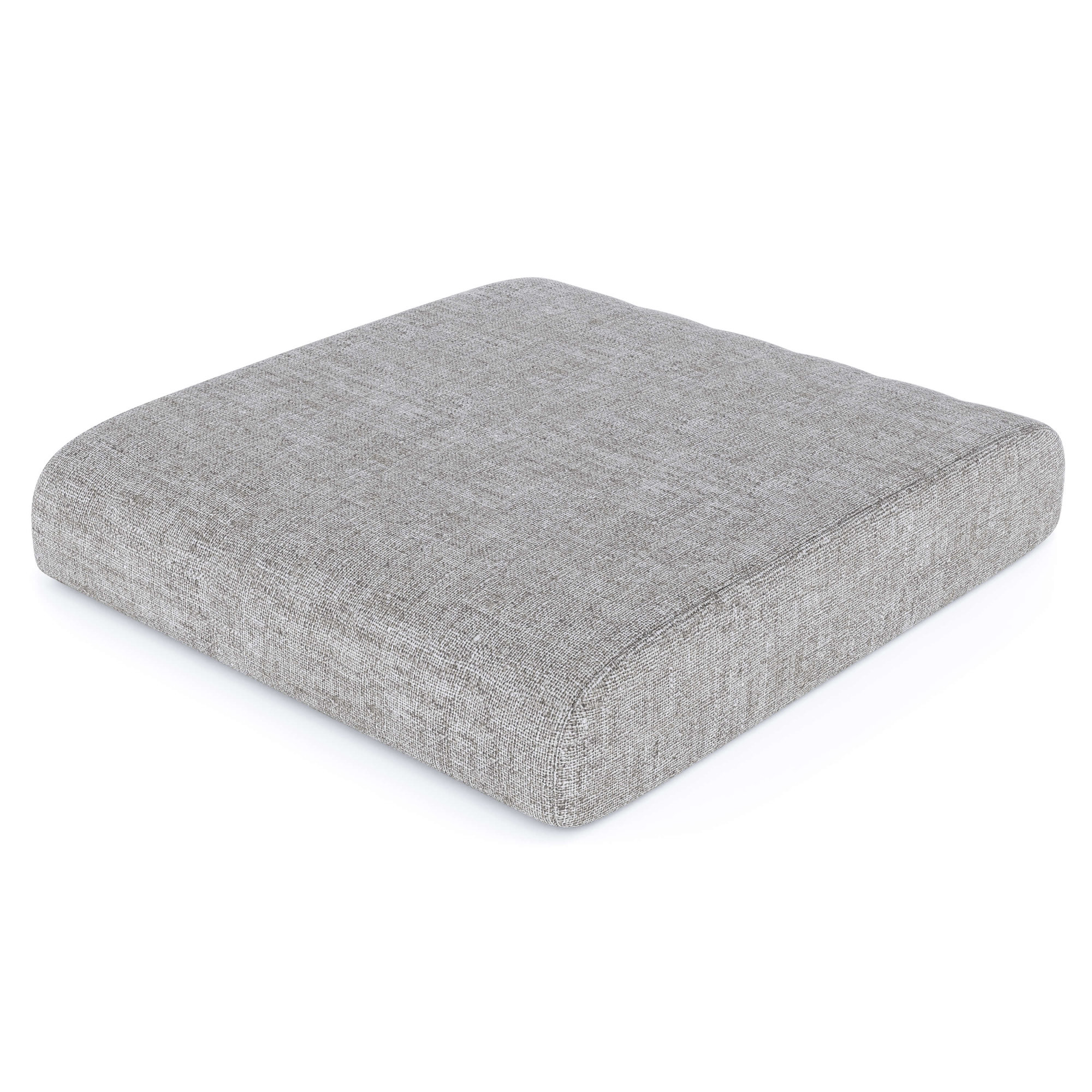 Sunbrella Outdoor Ottoman Cushion, 4" H x 22" W x 20" D, Canvas Granite Sunbrella® Canvas