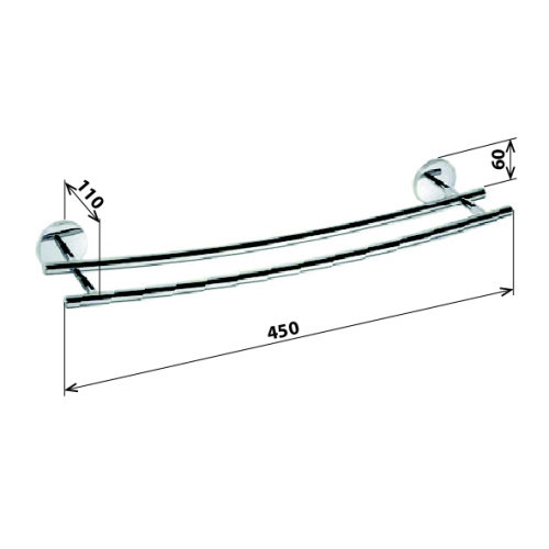 Lemanski 45cm 2 Wall Towel Bar