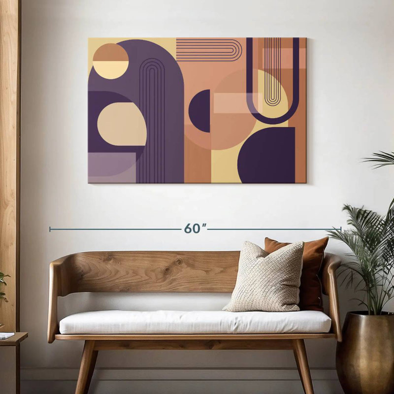 Avery Abstract Arches Purple, 30" H x 45" W