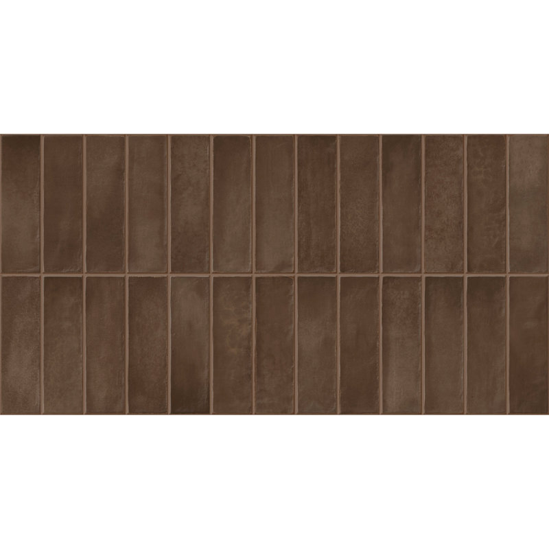 Spanish Artis 12" x 24" Glazed Porcelain Wall Tile (5 PCS, 10.76 Sq. Ft./Case), Brown