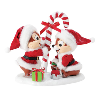 Possible Dreams Disney Chip and Dale Painting Candy Canes Two Sweet Figurine 7.25 Inch
