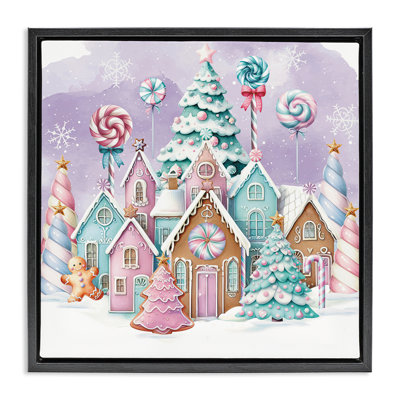 «Gingerbread Candy Town», art mural sur toile par Nicole DeCamp