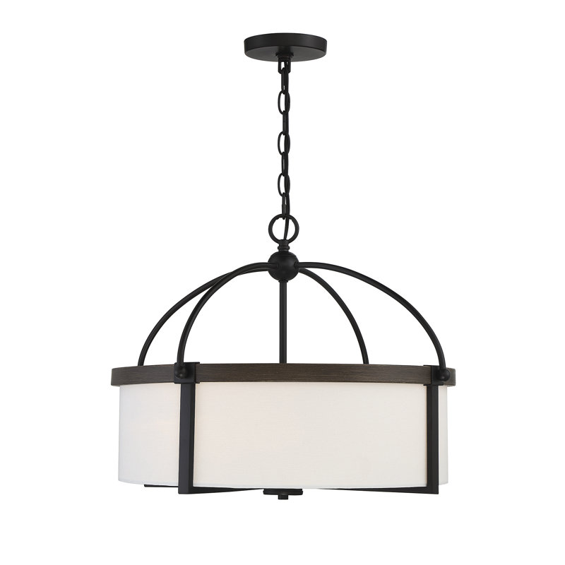 Luminaire suspendu tambour 4 lumières