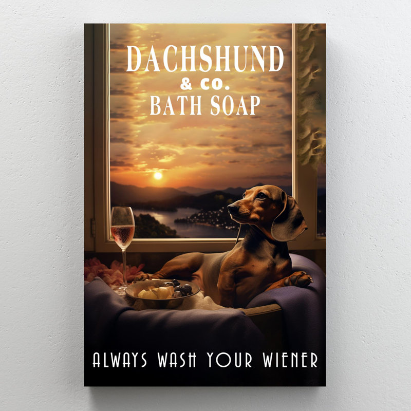 " Dachshund Bath Soap ", 20" H x 16" W x 1.25" D
