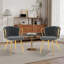 Chaise de salle à manger rembourrée en métal (ensemble de 2)-1178674800-1178674801