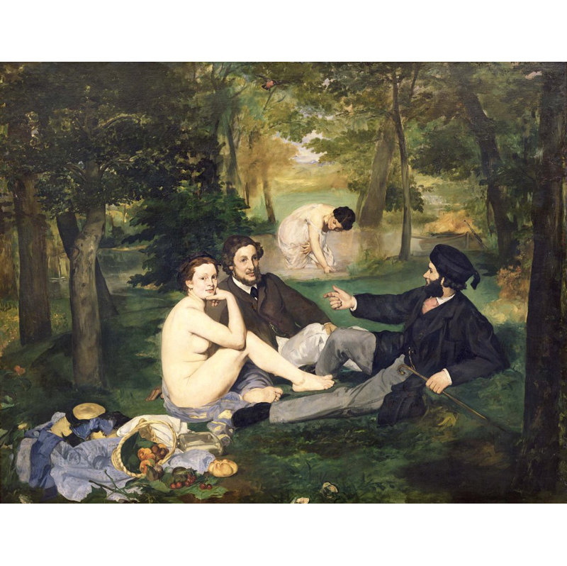 Affiche brillante de déjeuner sur l'Herbe, 1863, H 18,5 po x l 24 po