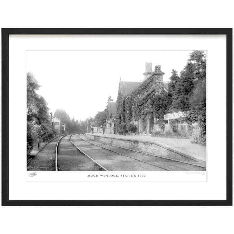 Much Wenlock, Station 1903 - Single Picture Frame Print, 28cm H x 36cm W x 2.3cm D