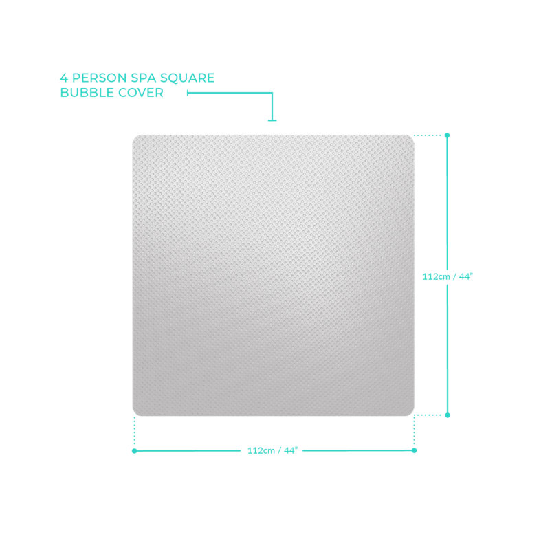 Wave Energy-Saving Hot Tub Eco Liner | Insulating Bubble Mat | Square 2-4 Person