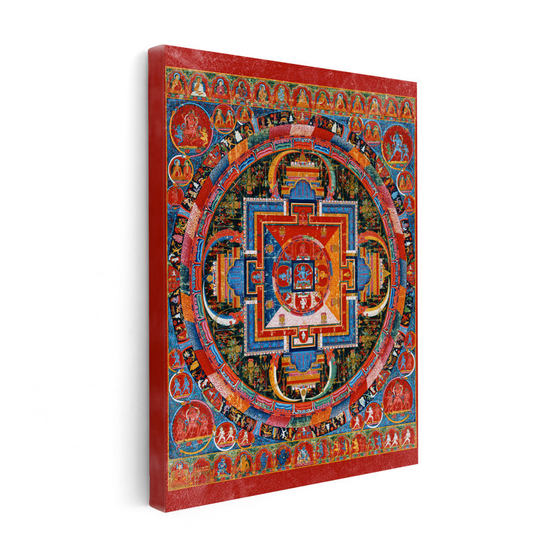 Mandala de Jnanadakini, Sans cadre, Canevas, H 08 po x l 10 po