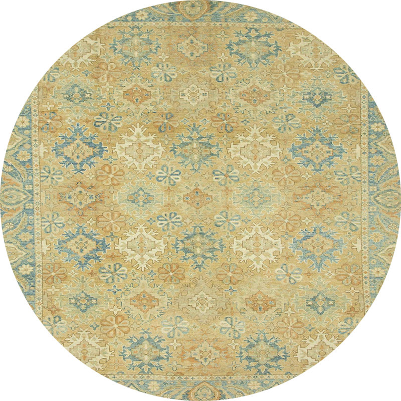 Abstract Indoor Rug, Round 7'