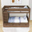Lit superposé simple en bois avec garde-robe intégré, tiroirs et échelle-129697073