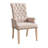 20.5'' H Tufted Linen Upholstered Oak Armchair-84091140