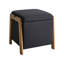 45cm Wide Square Solid Colour Pouffe Ottoman with Storage-565253175