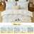 Kingrest Luxury 100% Cotton Queen Duvet Cover Set Floral Printed, Soft & Breathable 3 Pieces Queen Bedding Sets, Pattern Queen Comfy Duvet Cover Set with Zipper Closure-121974526-117287707