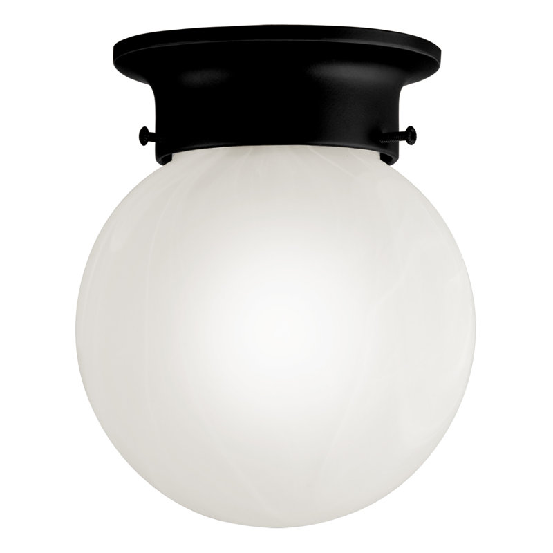 Plafonnier encastré 1 lumière Kalona, Noir mat