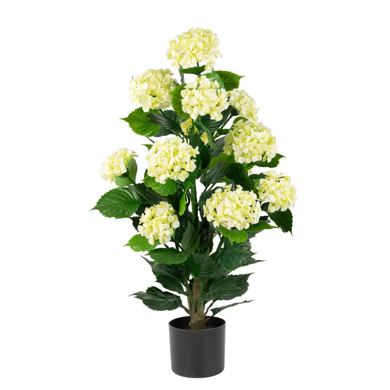 ARTIFICIAL 36 IN PINK HYDRANGEA, White