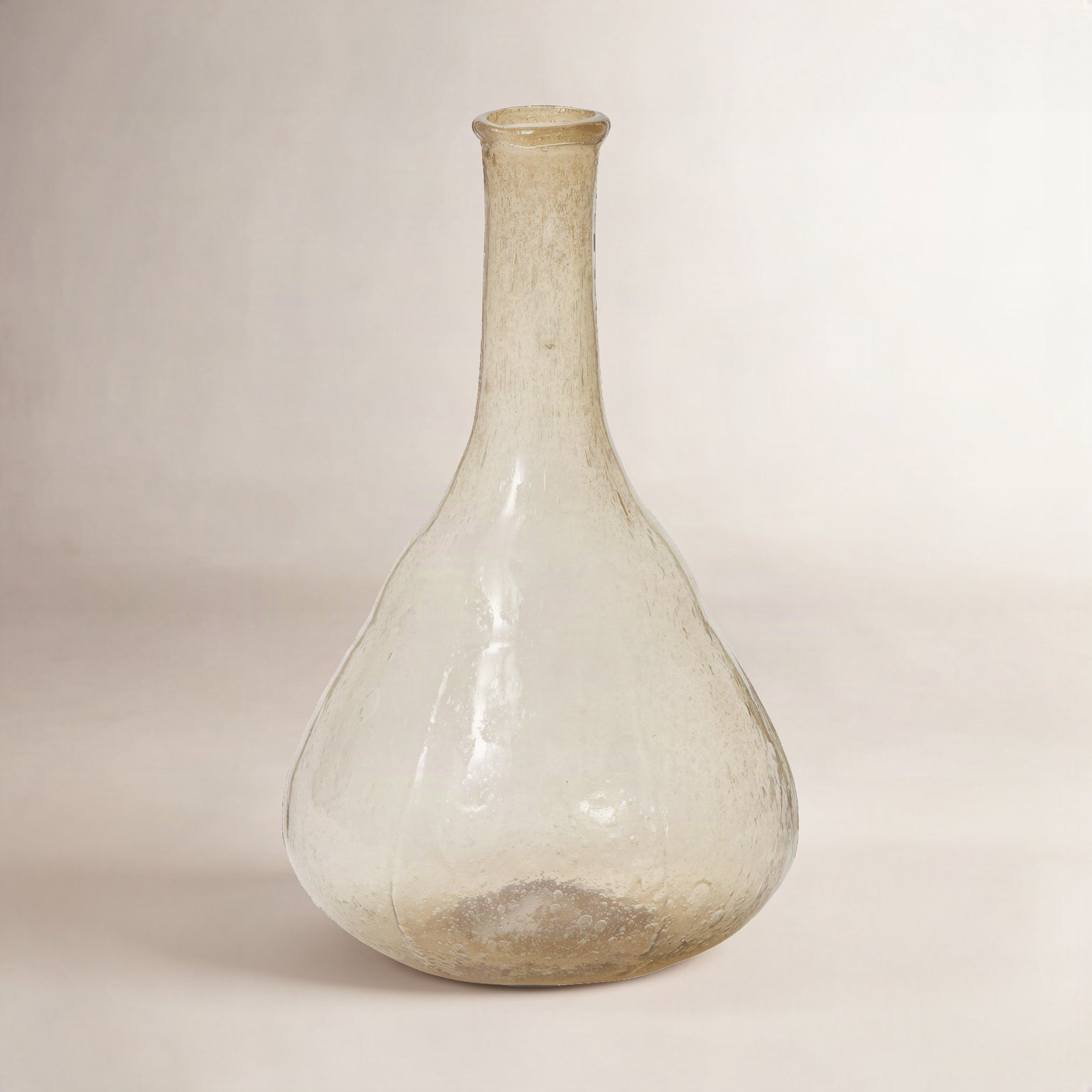 Attleboro 7.5'' Handmade Glass Table Vase, Yellow