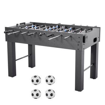 Foosball Table, 55 inch Standard Size Table, Indoor Full Size Foosball Tables for Home, Family, and Game Room, Durable Soccer Set, Includes 4 Balls, Score Keeper, and 2 Cup Holders
