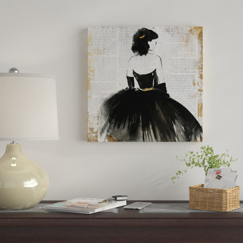 «Lady», reproduction d'impression sur toile, H 12 po x l 12 po x P 0,75 po, Toile tendue, Pas de tapis
