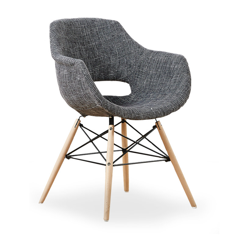 Geary Upholstered Dining Chair, Grey, 4