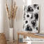 Impression florale moderne en noir et blanc-295378378