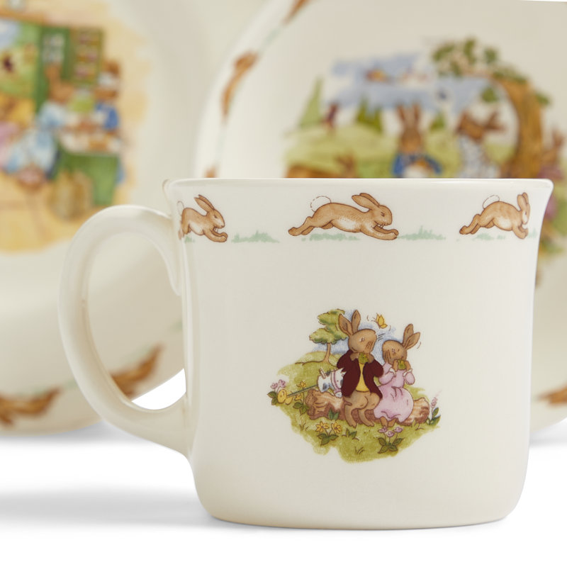 Bunnykins Childrens Bowl, Plate, and Mug