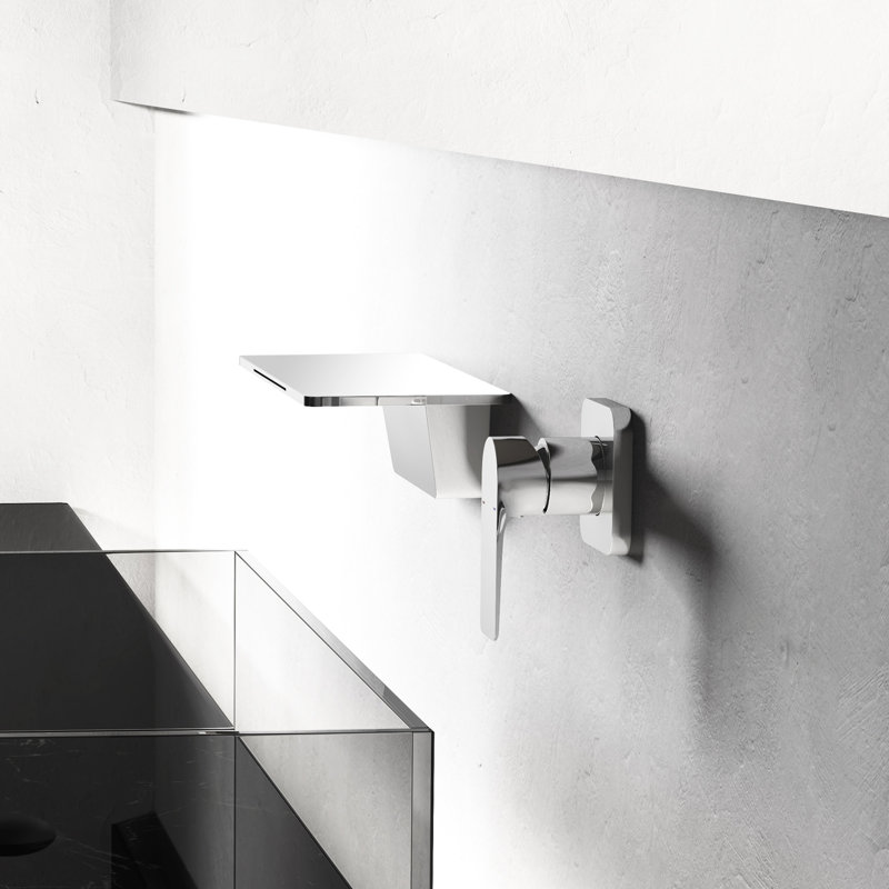 Robinet pour salle de bain Waterfall, fabriqué en laiton de haute qualité, simple pour une température de l'eau pratique et une altération du débit, pour économiser de l'espace sur le comptoir, 11,63 po Profondeur, 4,86 largeur, 16,07 hauteur, 11,96