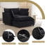 Canapé moderne avec accoudoirs et fauteuil rembourré 47 po-115709599