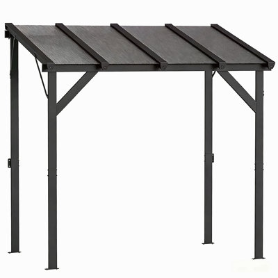 Outdoor Canopy Shelter,Hardtop Grill Gazebo,Lean-To BBQ Shelter