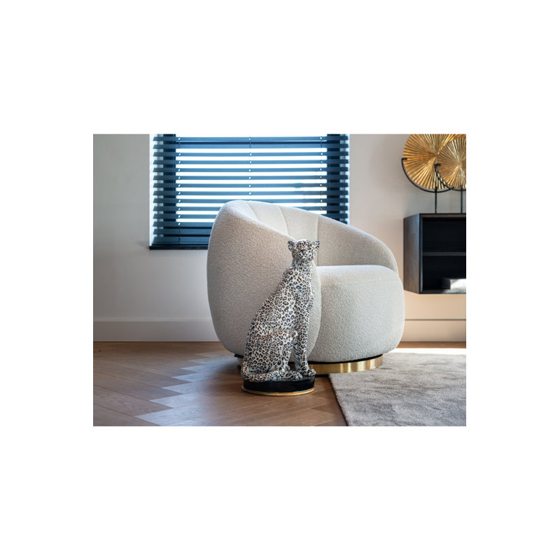 Fauteuil demi-tonneau en polyester 31 po Jago