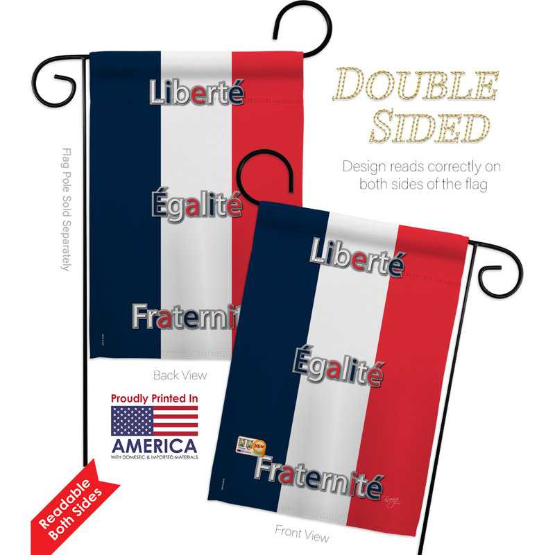 Double Sided 18.5'' H x 13'' W Polyester Flag Set